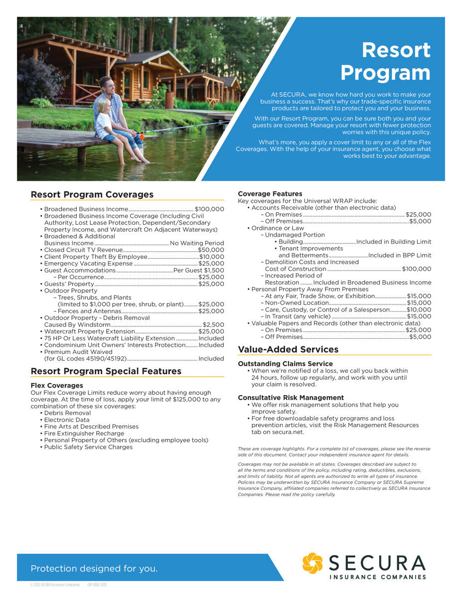 Resort Program Sell Sheet